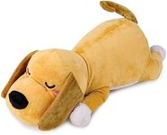 CLOVERCAT Weighted Dog Plush, Weighted Stuffed Animals, Throw Pillow, Stuffed Animal for Kids, Cuddle Pillow, Cute Plushies, Weighted Animal Plush, Kids Toy, Soft, Warm & Comfortable, Plush Pillow