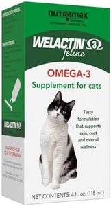 Nutramax Welactin Omega-3 Fish Oil Skin and Coat Health Supplement Liquid for Cats - 4 Ounce