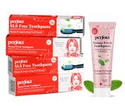 Perfora Xtraaa Fresh Toothpaste - 400g | SLS-Free with Sodium Fluoride for Strong Teeth | Long Lasting Freshness | Enamel Safe Tooth paste for Kids & Adults | Double Mint | Pack Of 4