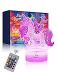 Nice Dream Unicorn Night Light for Kids, 3D Night Lamp, 16 Colors Changes with Remote Control, Room Decor, Gifts for Children Girls