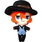 Tongyundacheng Bungo Stray Dogs Plush Pillow Doll 20cm, Dazai Osamu Ryunosuke Nakahara Chuuya Manga Character Figures Anime Stuffed Cute Soft Plushie Dolls Decorative