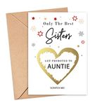 Pregnancy announcement card for best sister get promoted to auntie you're going to be an auntie scratch reveal new baby PA68