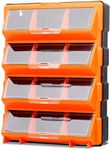 HORUSDY 12 Drawers Storage Cabinet with Flip Doors Tool Parts Organiser Box Chest Case Plastic Bin Organizer Toolbox