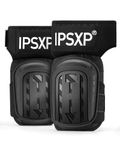 IPSXP Professional Knee Pads for Work,Gardening & Construction Knee Pads for Men and Women with Thick Double Gel Cushion, Strong Adjustable Non-Slip Straps(Black)