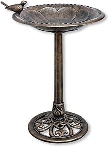 BACKYARD EXPRESSIONS PATIO · HOME · GARDEN 912449-NW Outdoor Garden Bird Bath- Bronze- Weather Resistant Polyresin-30 Inch-Backyard Expressions