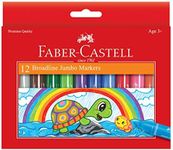 Faber-Castell Jumbo Washable Markers, Premium Broad Line Markers for Kids