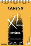 CANSON XL Bristol 180gsm A4 Paper, Very Smooth, Spiral Pad Short Side, 50 Extra White Sheets, Ideal for Professional Artists & Illustrators