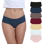 FallSweet Women No Show Underwear Soft Seamless Briefs No Panty Lines Pack of 7 (Multi,L)