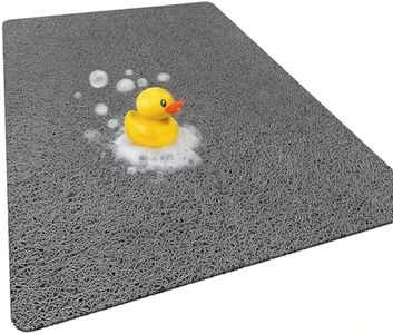 Extra Large Shower Mat, Yonala 31.5 x 47.2 Inch Non Slip Shower Mats for Inside Shower/Bathroom, Soft PVC Loofah Shower Floor Mat, Quick Drying, Easy Clean
