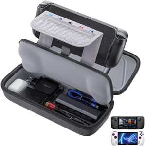 JSAUX Carrying Case Compatible with Steam Deck, Protective Hard Shell Carry Case Built-in Charger & Docking Station Storage(Upgrade), Portable Travel Case for Steam Deck Console & Accessories - BG0106
