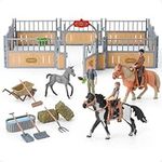 DuDuMo Horse Stable Playset, Horse 