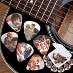 12-pack Custom Guitar Picks, Personalized Design Your Own Name Text Picture Logo Bass Acoustic Finger Guitar Picks, Gifts for Dad Boyfriend Guitar Bass Ukuleles