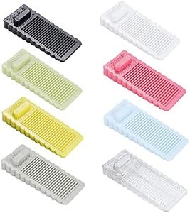Hwtcjx 8 piezas cuña puerta, Topes para Puertas, sujeta puertas suelo, Hecho de goma suave, duradero, antideslizante, se puede apilar, para el hogar, la oficina (3,9 x 9,5 x 1,33cm) (Multicolor)