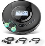 Arafuna Portable CD Player - Discman - DAB+/FM Radio - CD, CD-R/RW, CD Player Bluetooth with Audiobook Function - Antishock - Integrated Battery 2000 mAh - Black