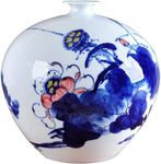 Ceramic Vase Blue and White Porcela