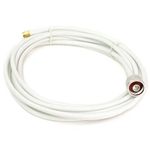 NETBOON RF Coaxial Cable LMR 300 HLF300 Jumper Assembly with N Male SMA Male Plug Connector for 4G 5G LTE Router GPS GSM Wi-Fi Antenna WLAN White 18 Meters