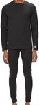 Dickies Mens Long Thermal Underwear 2 Piece Cold Weather Base Layer Set For Men, Waffle Black, X-Large