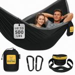 Wise Owl Outfitters Camping Hammock - Single or Double Sized Indoor & Outdoor Hammocks w/ Storage Bag - Backpacking and Travel Accessories