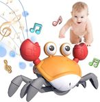 YOZO Crawling Crab Baby Musical Kids Toy with Led Lights & Rechargeable Battery|Interactive Early Learning and Entertainment Toys for Kids Toddlers & Infants for Toddler Boy Girl Gifts (Blue)