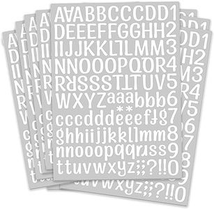 1260 pcs 10 Sheets Self Adhesive Vinyl Letters Numbers Kit, White Mailbox Numbers Sticker for Mailbox, Signs, Window, Door, Cars, Trucks, Home, Business, Address Number (1 Inch, 10 White)