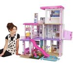 Barbie DreamHouse, Doll House Playset with 75+ Furniture & Accessories, 10 Play Areas, Lights & Sounds, Wheelchair-Accessible Elevator