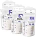 dearlomum BPA-Free Breastmilk Storage Bags - 120 Pcs, 9 Ounce, Self-Standing with Pour Spout, Space-Saving Flat Profile, Ideal for Convenient Breastfeeding and Milk Storage, Refrigeration & Freezing