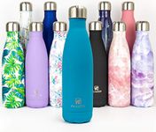 Nuactiv Stainless Steel Insulated Water Bottle, Vacuum Flask BPA Free, 12hrs Hot & 24hrs Cold Drinks, Thermal Metal Sports Bottles 500ml, Leakproof Double Wall Drinking for Kids, Gym, Running, Travel