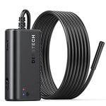 DEPSTECH Wireless Endoscope, IP67 Waterproof WiFi Borescope Inspection Camera, 2.0 Megapixels HD Snake Camera with Light for Android and iOS Smartphone, iPhone, iPad, Samsung - Black (11.5FT)