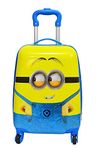 Swarn Products Polycarbonate Mini Heros Printed Travel Suitcase Spinner Trolley Bag For Kids (Yellow -0508)