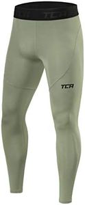 TCA Mens Compression Pants Athletic Base Layer Leggings Thermal Pants - Performance Compression Tights for Men - Army, X-Large