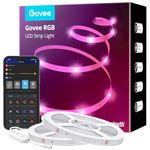 Govee 130ft LED Strip Lights, Bluetooth RGB Father's Day LED Lights with App Control, 64 Scenes and Music Sync LED Strip Lighting for Bedroom, Living Room, ETL Listed Adapter (2 Rolls of 65ft)