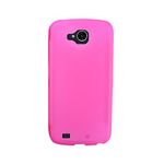 Eaglecell - for LG X Venture M701/H700, LG X Calibur, LG LV9 - Transparent Frosted TPU Gel Skin Phone Cover Case - Hot Pink