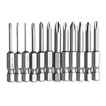 Eyech 12Pcs Magnetic Phillips Head Screwdriver Bit Set 1/4 Inch Hex Shank Cross Head Screw Driver Bits | 50mm /2"