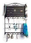 Full-Size 24 3/4 H x 16 1/2 W x 2 D, Black : Mango Steam Wall-Mounted Jewelry & Earring Organizer