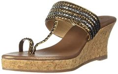 Mochi womens Slingback Slipper, Antique Gold, 6 UK (39 EU)