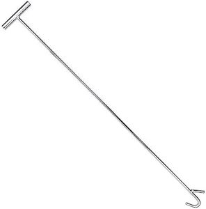 CHDT66 5th Wheel Pin Puller, 36" Length, Chrome Plated Heavy Duty 5th Wheel Puller Hook, w/Double Hook, 1 Pack