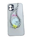 M.F.H Multi Color Multi Design Cute Fimo Beads Phone Chain Pearl Mobile Phone Charm Cell Phone Accessories for Women and Girls (Yellow Bow)