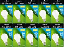 10 x 60W Incandescent Light Globes Bulbs B22 Bayonet Warm White Dimmable Pearl