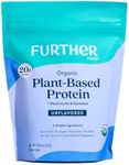 Further Food Organic Vegan Protein Powder Unflavored - 20g of Plant Based Protein, Organic Protein Powder with Mushrooms & Seaweed, Vegan, Non GMO, Gluten Free, Dairy Free 19.05 Oz