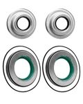 Front Axle Vaccum Knuckle Seal Hub O-Ring and Dust Seals Kit Compatible with Ford Super Duty F250 F350 F450 F550 Dana Super 60 2005-2019 Replace 2017426 2014835 54983