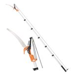VonHaus Telescopic Tree Pruner & Lopper 2 in 1 – Long Reach 5.3m Cutter, Retractable & Extendable Pole Saw for Branches – Lightweight Aluminium Pole, Steel Blade – Blade Cover Included