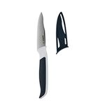 Zyliss Comfort Paring Knife, 8.5cm/3.25in, Japanese Stainless Steel, Non Slip Handle, Cover for Safety, Black/White, Professional Kitchen Knife/Vegetable Knife, Dishwasher Safe