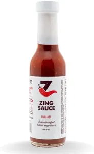 Zing Hot Sambal Oelek Chili Garlic Sauce - Spicy Chili Crisp Indian Sauce. 5 oz Bottle. Chili Paste for Marinade, Condiment, or Dipping Sauce. Vegan Red Asian Chili Sauce