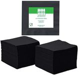 Perfectware 2 Ply Black 200 Black Beverage Napkin Package of 200ct- 2-Ply, 2.5" Height, 5" Width, 10" Length (Pack of 200)