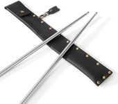 Stainless Steel Drum Sticks Ideal for Beginners to Build Strength, Speed, Control in Wrists and Arms, Great for Warm up, Drummer's Daily Practice Drumsticks Come with Drumsticks Bag