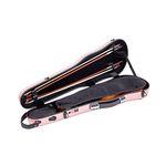 Crossrock CRF4000SVRG Shaped Violin Case, Strong Poly Carbon Composite, Fit for 4/4 Full Size, Rose Gold