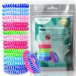 Mosquito Repellent Bracelet 20 Pack, PandyCare Insect, Midge & Mosquito Bands Wristbands for Adults, Kids & Baby - 2 Coils in 1, Waterproof, 100% Natural Plant Essential Oil, Deet Free with 300 Hours