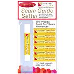 Guidelines4quilting - Super Easy Seam Guide Setter - 1 Seam Guide Setter (4¾" x 1¼" x 1/16”) & 6 Seam Guides - Take The Guesswork Out of Achieving Precise ¼” Seams.