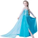 ELSA & ANNA Princess Costumes for Girls - Snow Queen Fancy Dress for Girls - Princess Dress Up - Girls Fancy Dress for Parties, Birthdays & Halloween - Fancy Dress Girls - 3-4 Years (FBA-IT&ES-202)