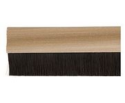 Door Bottom Brush Draught excluder Sweep Seal - 914mm (3ft) Wide, Stormguard (Wood)